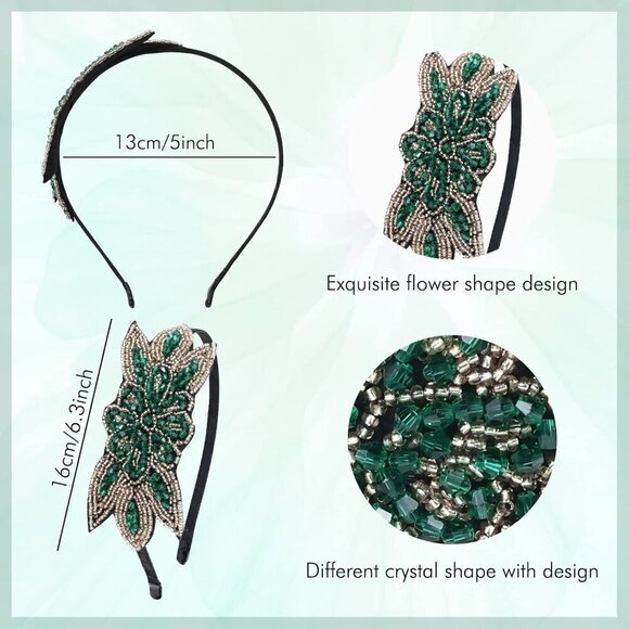 Multi Color Beaded Flower Headbands Elastic Hair Hoops Women Girls Accessories